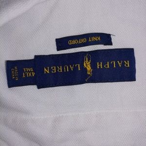 Polo men's casual dress shirt white 4XLT